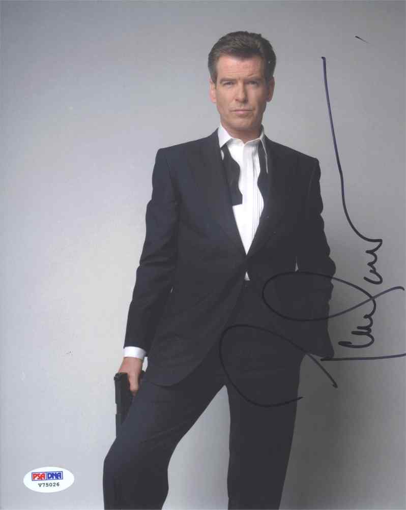 Pierce Brosnan Bond 007 Signed Photo 8x10 Certified Authentic PSA/DNA COA